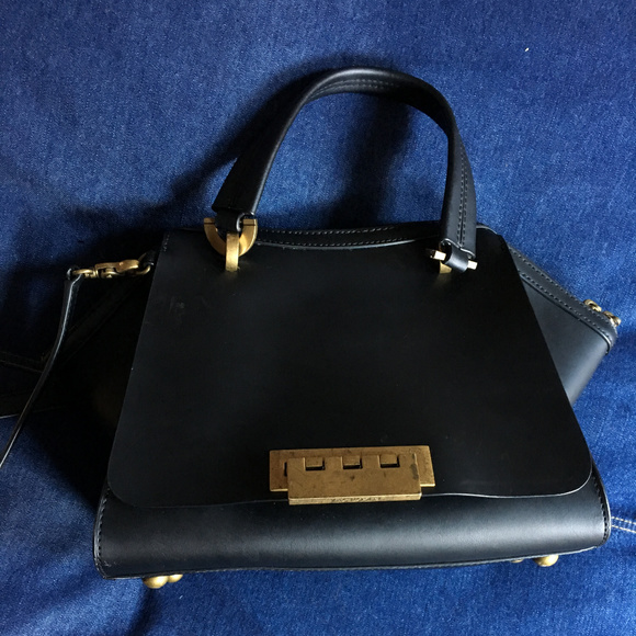 Zac Posen Eartha Iconic Black Leather Purse - Picture 2 of 7